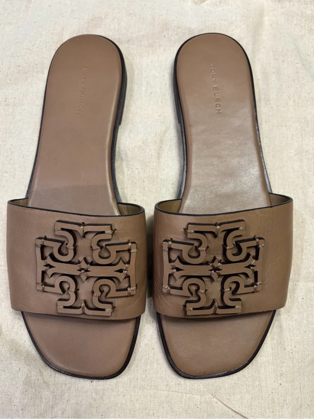 Tory Burch Ines Sandals Leather Slide Size 8.5